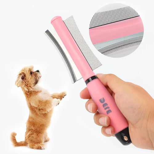 Dog Grooming and Care Pet Cat Comb Removes Hairs Cat and Dogs Supplies Accessories Products Stainless Steel Comb Dog Hairbush
